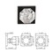 Delaney Hardware Crystal Black Bed/Bath Door Knob with Modern Square Rosette BV925-715 - alternate 3